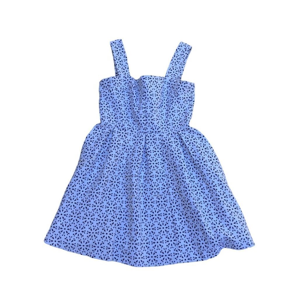 Vintage MISS SIXTY M60 Paisley Dress Women's 8 White Blue Sleeveless Pockets​​​​